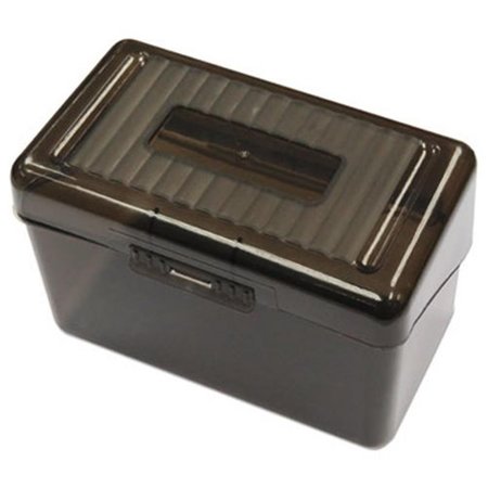 UNIVERSAL OFFICE PRODUCTS Universal Office Products UNV47287 4 x 6 in. Plastic Index Card Boxes; Translucent Black 47287